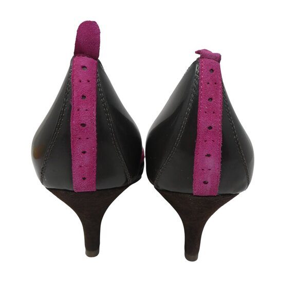 Poetic License Passion Brown Pink Fringe Patent Leather Pumps Heels Womens 10 - Picture 9 of 13